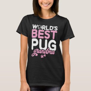 Världens bästa Pug Grandma T Shirt
