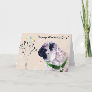 Världens bästa Pug-Mamma! Mors dag-kort Kort