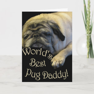 Världens bästa pug-pappa kort