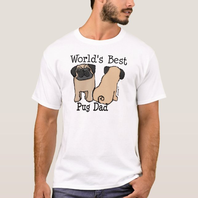 Världens bästa Pug Pappa Tröja (Framsida)