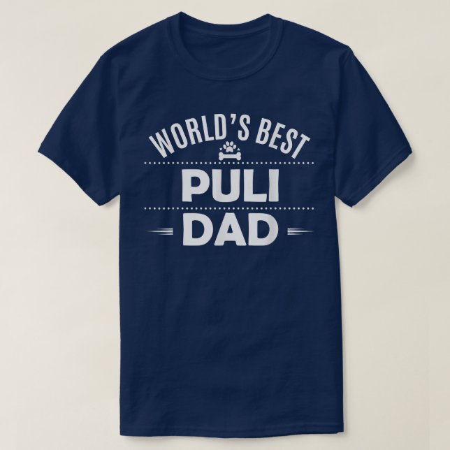 Världens bästa Puli Pappa    TPuli Hundägare Tee  (Design framsida)