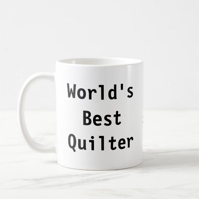 Världens bästa Quilter (fandominstitches.com) Kaffemugg (Vänster)