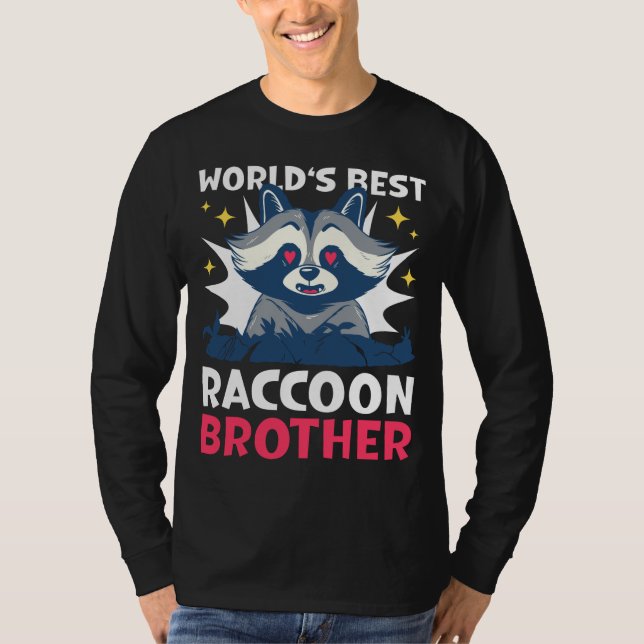 Världens bästa Raccoon Brother med en Raccoon T Shirt (Framsida)