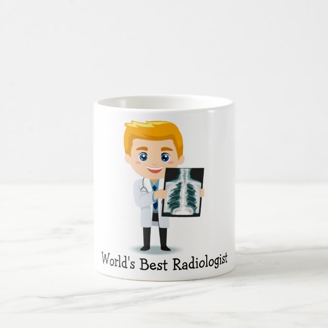 Världens bästa radiolog - Blonde Male Xray Kaffemugg (Center)