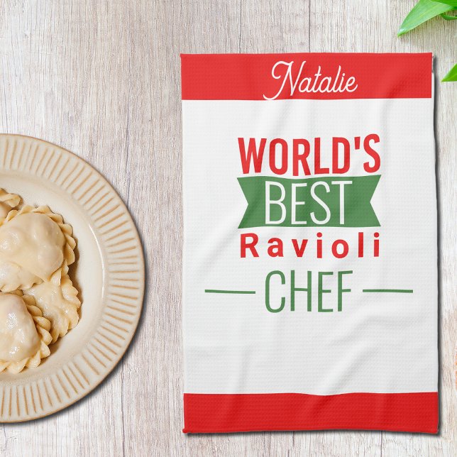 Världens bästa Ravioli Chef - personlig Kökshandduk (Skapare uppladdad)