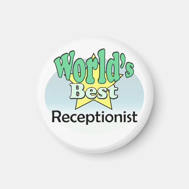 Världens bästa receptionist magnet (Framsidan)