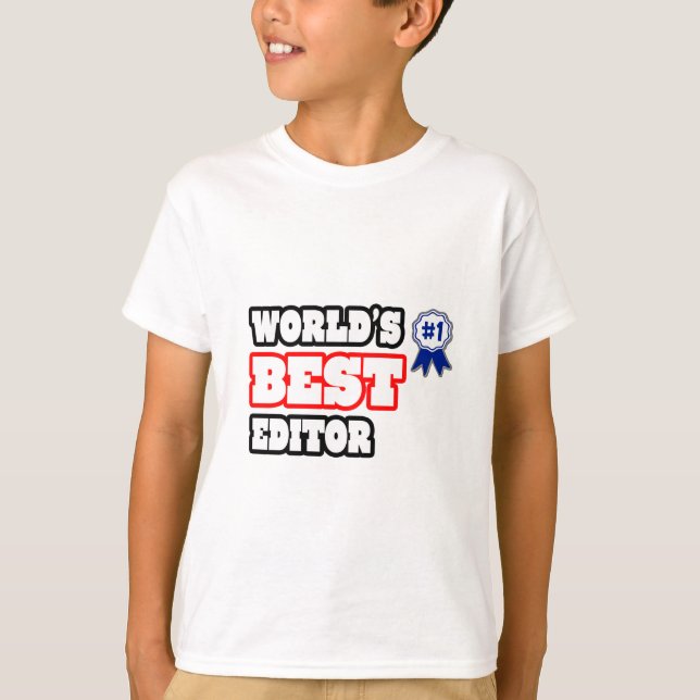 Världens bästa redaktör t-shirt (Framsida)