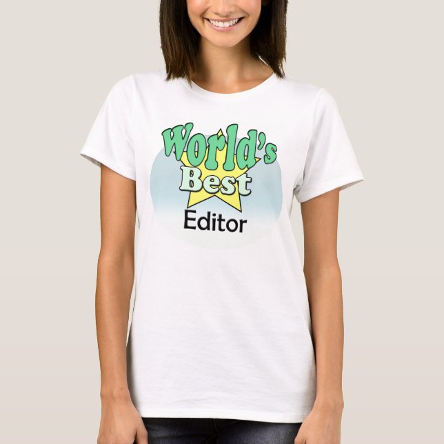 Världens bästa redaktör t-shirt (Framsida)