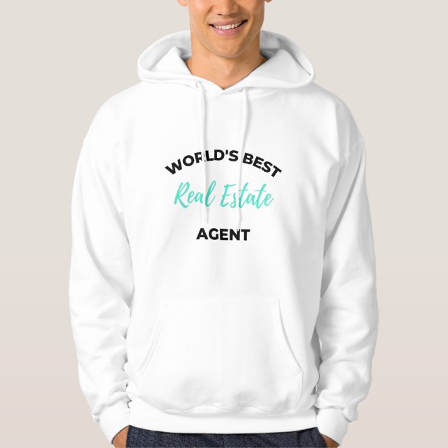 Världens bästa riktiga Gods Agent 2 Hoodie (Framsida)