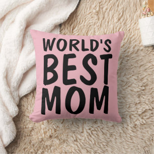 VÄRLDENS BÄSTA ROSA MAMMA PILLOW KUDDE