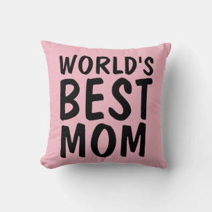 VÄRLDENS BÄSTA ROSA MAMMA PILLOWS KUDDE
