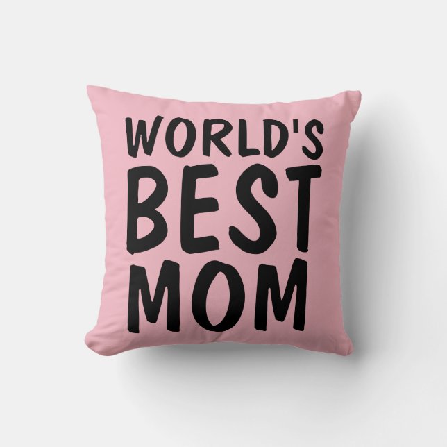 VÄRLDENS BÄSTA ROSA MAMMA PILLOWS KUDDE (Framsida)