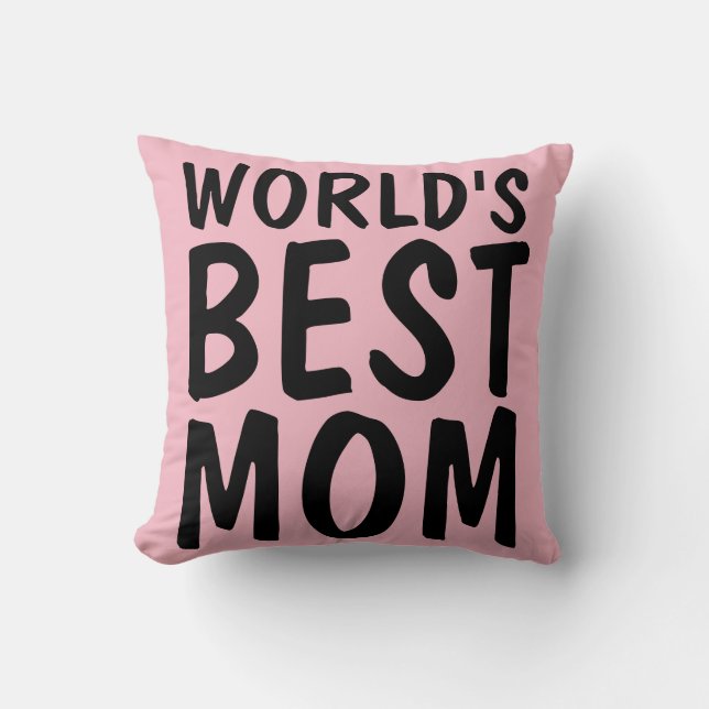 VÄRLDENS BÄSTA ROSA MAMMA PILLOWS KUDDE (Framsida)