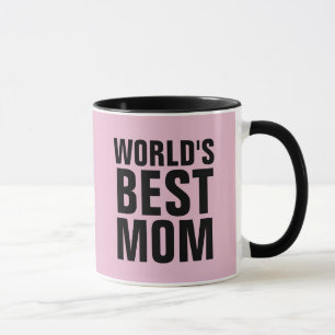 VÄRLDENS BÄSTA ROSA MUGG MAMMA KAFEE