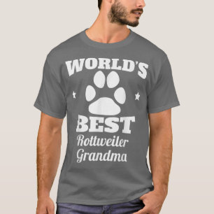 Världens bästa rottweiler Grandma Hund älskare T Shirt