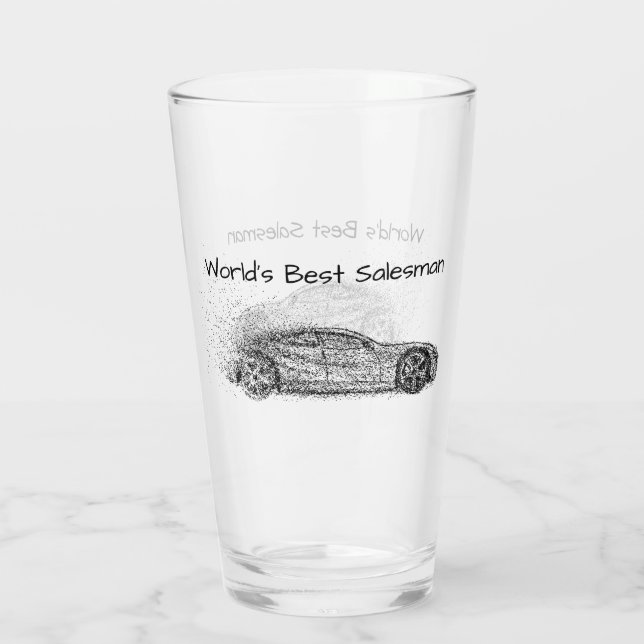 Världens bästa Salesman Graphic Art Sports Car Glaskopp (Baksida)