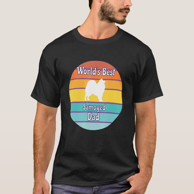 Världens bästa samoyed Pappa T Shirt (Framsida)