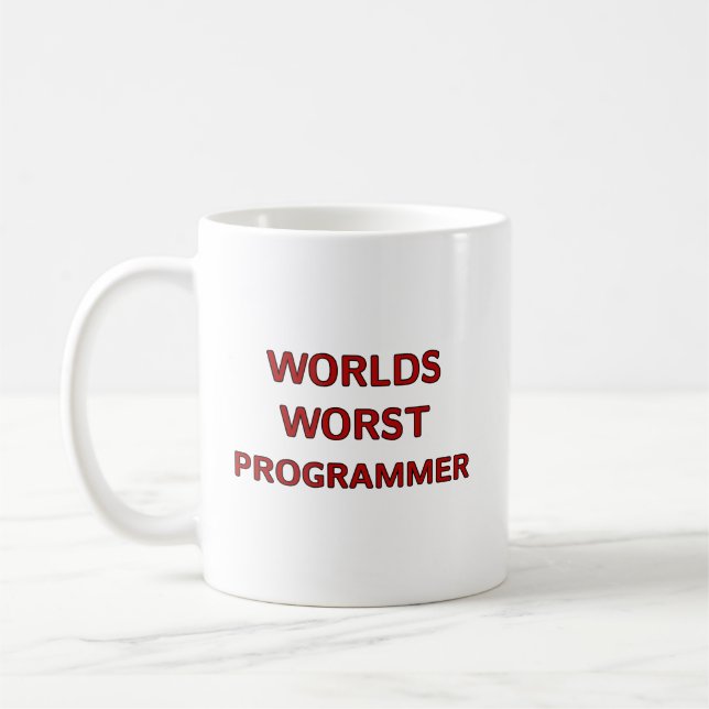 Världens bästa/sämsta Höger för programmerare - ha Kaffemugg (Vänster)