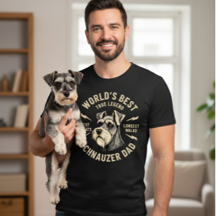 Världens Bästa Schnauzer Pappa Sann Legend T Shirt
