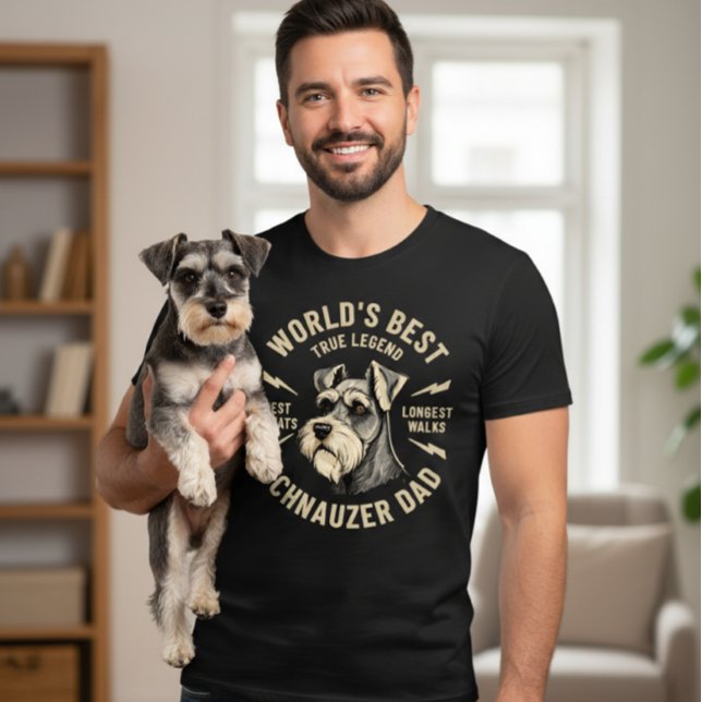 Världens Bästa Schnauzer Pappa Sann Legend T Shirt (Skapare uppladdad)