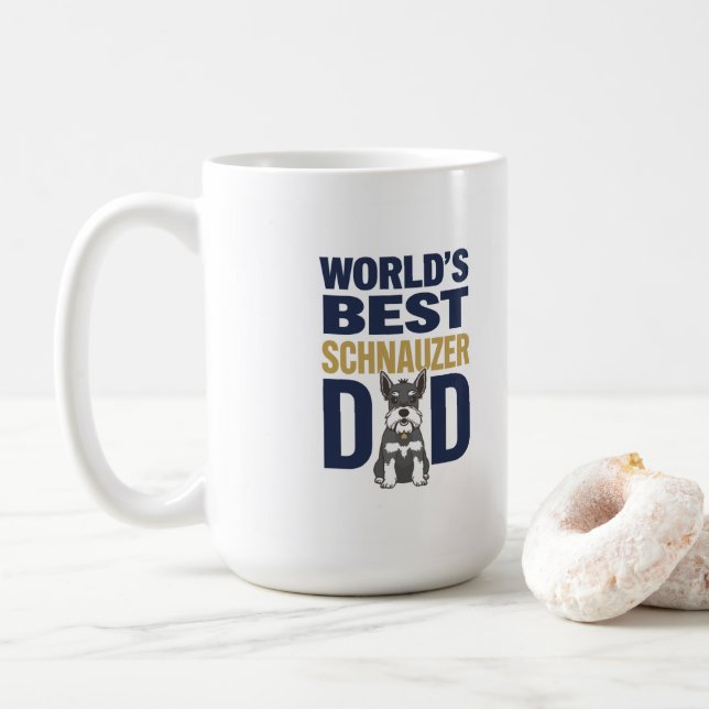Världens bästa Schnauzerpappa Kaffemugg (Med munk)