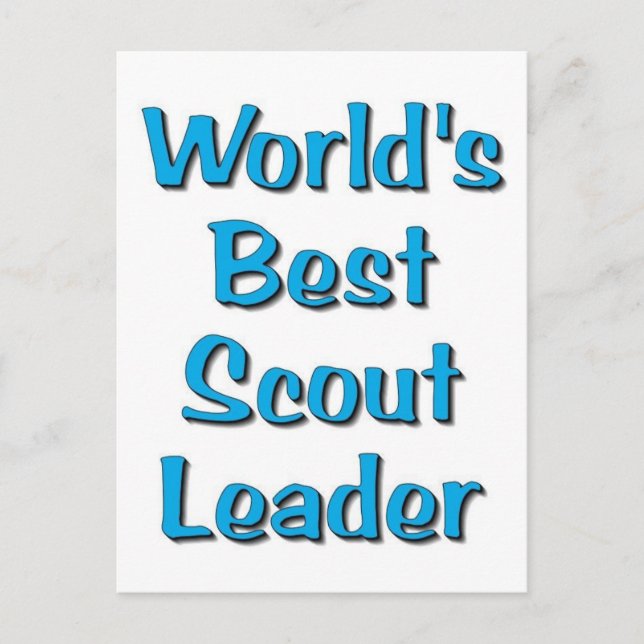 Världens bästa Scoutledarmerch Vykort (Framsida)