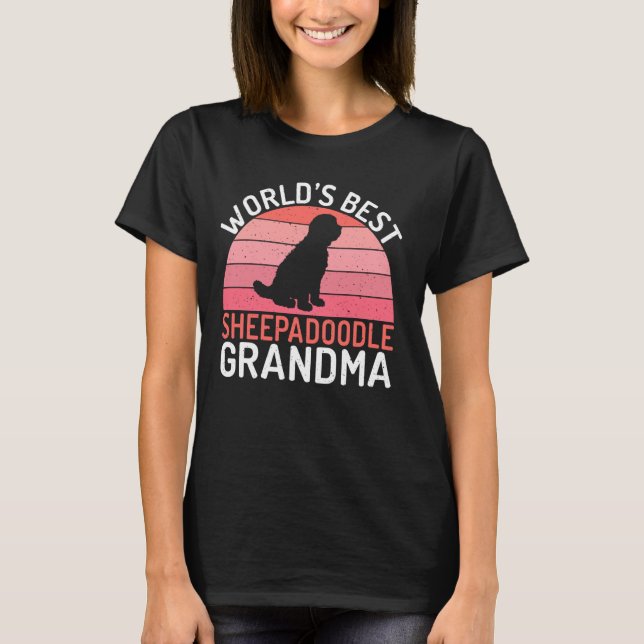 Världens bästa Sheepadoodle Grandma Sheepadoodle T Shirt (Framsida)