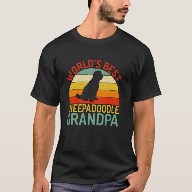 Världens bästa Sheepadoodle Grandpa Sheepadoodle T Shirt (Framsida)