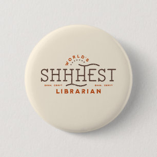 Världens bästa shhest-bibliotekarie knapp