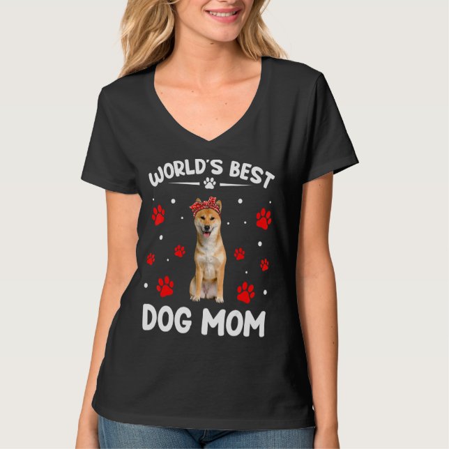 Världens bästa Shiba Inu Hund Funny Mors dag T Shirt (Framsida)