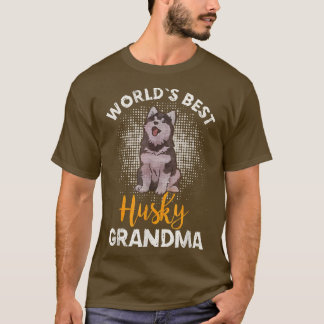 Världens bästa Siberian husky Grandma Funny Puppy T Shirt