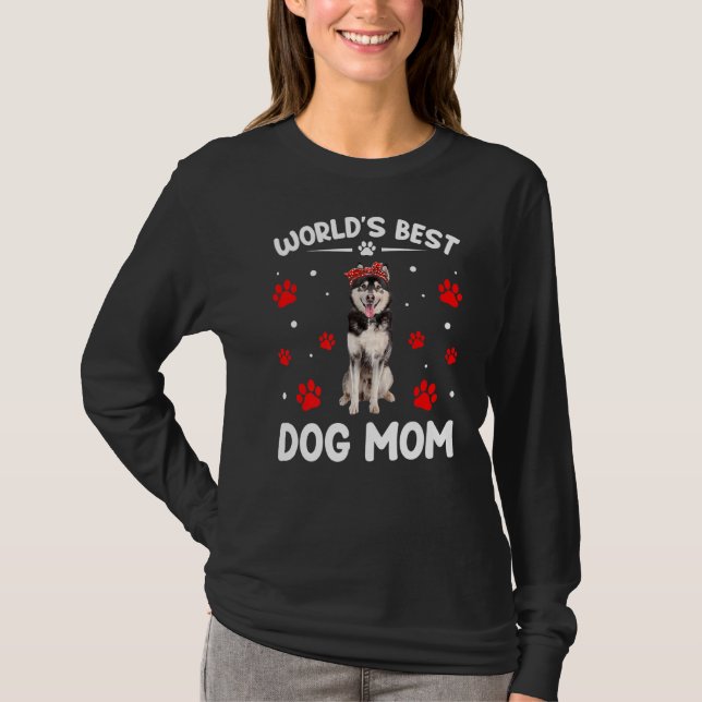 Världens bästa Siberian husky Hund Mamma Funny Mor T Shirt (Framsida)