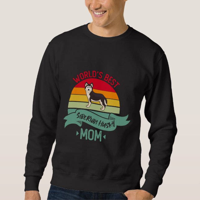 Världens bästa Siberian husky Mamma Lång Ärmad Tröja (Framsida)