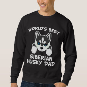 Världens bästa Siberian husky Pappa 45 Lång Ärmad Tröja