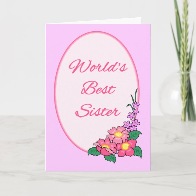 Världens bästa SIster Helgkort (Framsida)