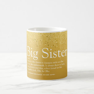Världens bästa sisterdefinition Guld Glitter Kaffemugg