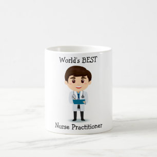 Världens BÄSTA sjuksköterska, Brunette Male Cof Kaffemugg