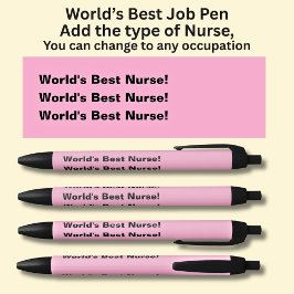 Världens bästa sjuksköterska! Lägg till typ, eller