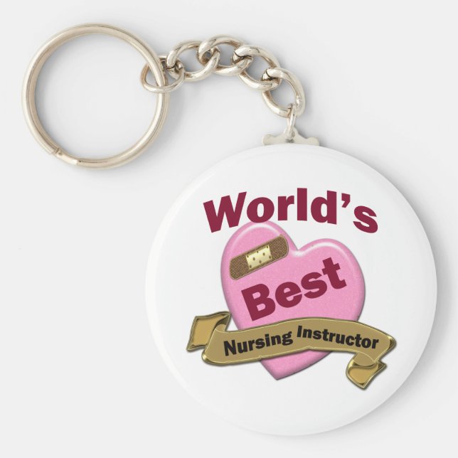 Världens bästa sjuksköterskeinstruktör nyckelring (Framsidan)