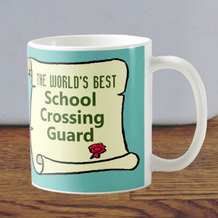 Världens bästa skolornas korsningsväktare kaffemugg