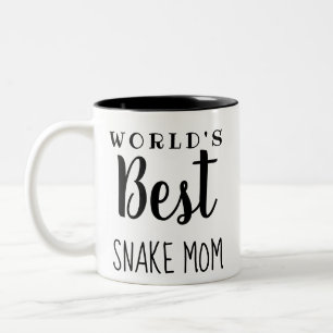 Världens bästa Snake Mamma (Plain) - Anpassade Två-Tonad Mugg