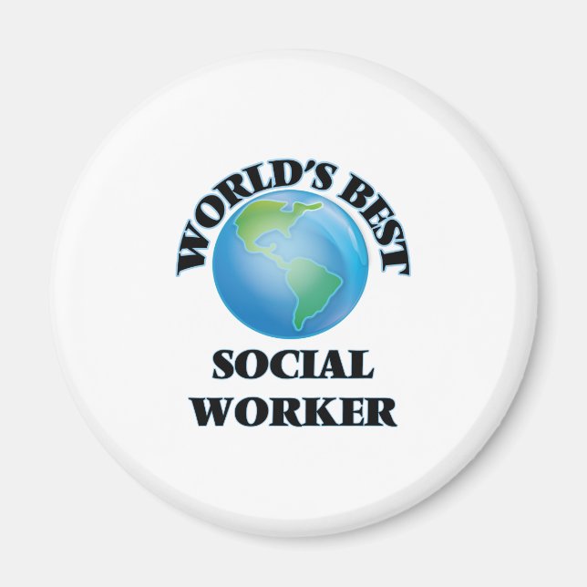 Världens bästa Social-arbetare Magnet (Framsidan)