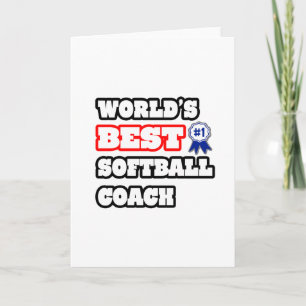 Världens bästa Softball Coach Kort