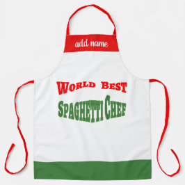 Världens bästa spaghetti Chef - röd vit grönt