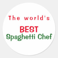 Världens bästa Spaghetti Chef - röd vit grönt