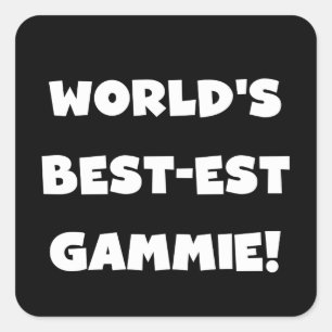 Världens bästa spel - svartvitt och svartvitt fyrkantigt klistermärke
