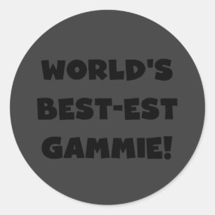Världens bästa spel - svartvitt och svartvitt runt klistermärke