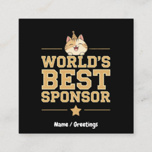 Världens bästa sponsor någonsin livsmedelsbankens fyrkantigt visitkort