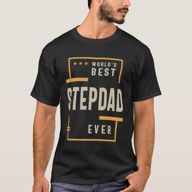 Världens bästa steg Pappa någonsin - Pappa Grandpa T Shirt (Framsida)