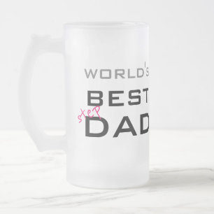 Världens bästa Stepdad Fars dag Anpassningsbar Frostat Ölglas